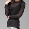 Stylestalker Hollow Layered Knit Top in Black - Lyst