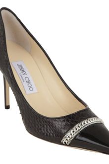 Jimmy Choo Black Snakeskin Embossed Blend Pumps - Lyst