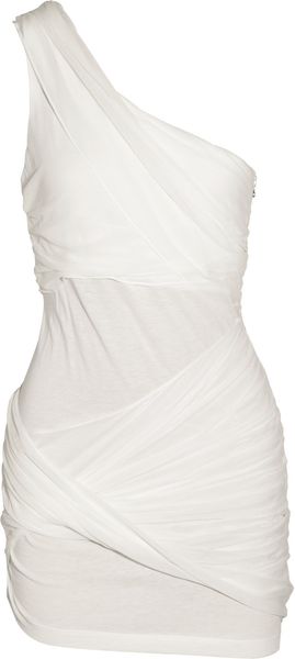  Asymmetric Silk-paneled Dress 