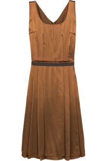 Dolce & Gabbana Pleated Silk-satin Dress - Lyst