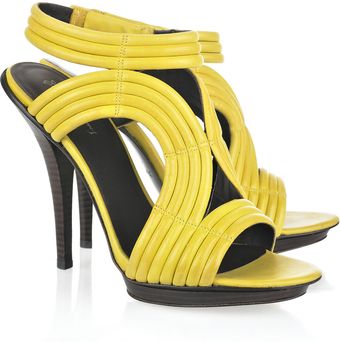 Elizabeth And James Star Ribbed Leather Sandals - Lyst