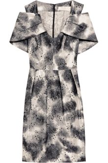 Lela Rose Satellite Silk-jacquard Dress - Lyst