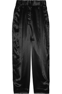 Marc Jacobs Cropped Pleat-front Satin Pants - Lyst