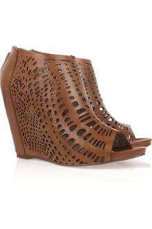 Mea Shadow Giglio Laser-cut Leather Wedges - Lyst