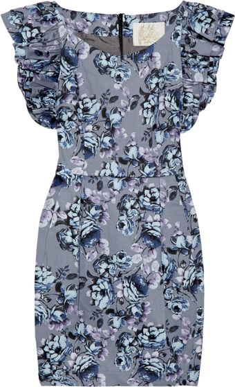 Sara Berman Floral-print Cotton-blend Dress - Lyst