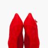 Alexander Mcqueen Velour Curved Wedge Heels in Red - Lyst