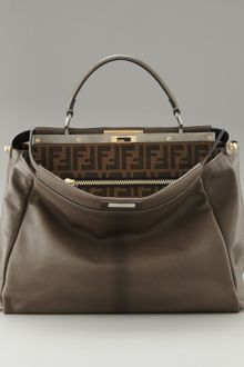 Fendi Zucca Peekaboo Tote - Lyst