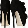 Giuseppe Zanotti Rufflefront Suede Ankle Boots in Black - Lyst