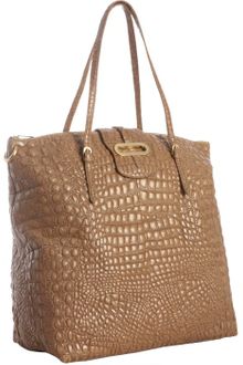 Jimmy Choo Brown Croc Embossed Leather Tilda Large Tote Bag - Lyst