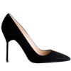 Manolo Blahnik Bb Suede Leather Pump in Black - Lyst