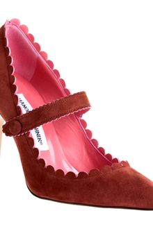 Manolo Blahnik Erratic Suede Mary-jane Pump - Lyst