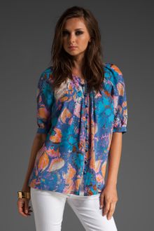 Plenty By Tracy Reese Tucked Blouse - Lyst