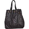 Yves Saint Laurent Black Nylon Zip Leather Trim Tote in Black - Lyst