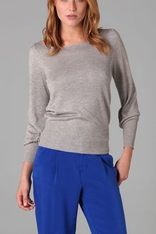 Alice + Olivia Puff Sleeve Metallic Sweater - Lyst