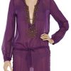 Antik Batik Embellished Silkchiffon Kaftan in Purple - Lyst