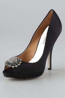 Badgley Mischka Lissa Satin Pumps - Lyst