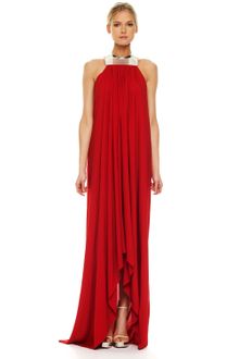 Michael Kors Metal-neck Jersey Gown - Lyst