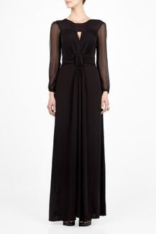 Long Sleeve Maxi Dress on Di Alberta Ferretti Long Sleeve Maxi Dress In Black  Multi    Lyst