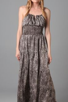 T-bags Print Maxi Dress - Lyst