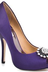 Badgley Mischka Lissa - Purple Satin