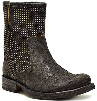Fiorentini + Baker Elbo - Black Distressed Studded Suede Bootie - Lyst