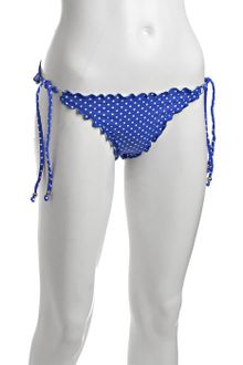 Vitamin A Laguna Blue Polka Dot Rio Ruffle Tie Side Bikini Bottom - Lyst