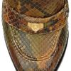 Alexander Mcqueen Stackedheel Snakeskin Loafers in Animal (brown) - Lyst