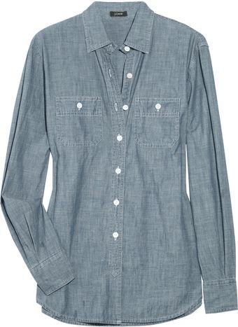 J.Crew Selvege Chambray Shirt - Lyst