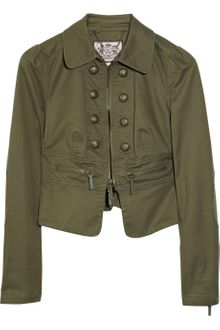 Juicy Couture Cropped Cotton-twill Jacket - Lyst