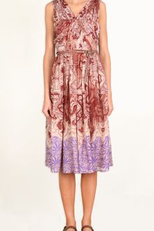 Tibi Swirl Paisley Pleated Dress - Lyst