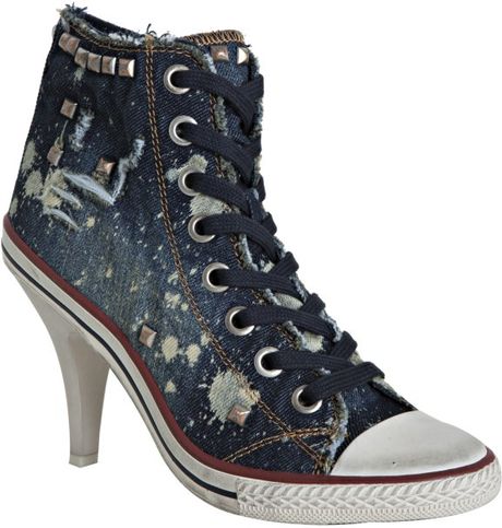 ash high heel sneakers ash distressed denim heeled sneaker in blue lyst ash high heel sneakers ash distressed denim heeled sneaker in blue lyst