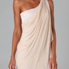 Alice + Olivia Draped One Shoulder Dress in White (nude) - Lyst