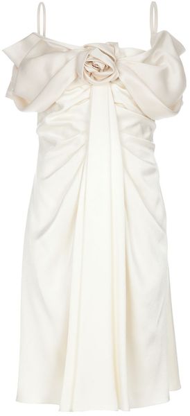 Christian Dior Archive Silk Rose Detail Dress - Lyst