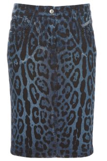 Dolce & Gabbana Denim Skirt - Lyst