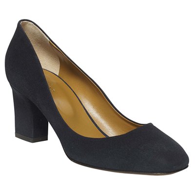 navy block heel court shoes