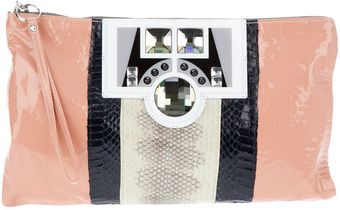 Holly Fulton Python Insert Clutch - Lyst