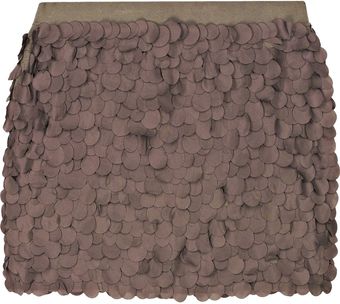 J.Crew Gilt Disc-embellished Silk and Cotton Mini Skirt - Lyst