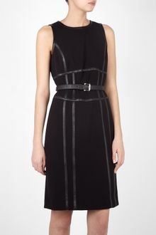 Black Shift Dress on Michael By Michael Kors Sleeveless Zip Ponte Dress In Black Lyst