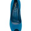 Yves Saint Laurent Peep Toe Shoe in Blue - Lyst