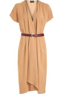 Fendi Belted V-neck Dress - Lyst