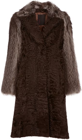 Liska By Thomas Kirchgrabner Two Tone Coat - Lyst