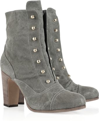 Vanessa Bruno Canvas Ankle Boots - Lyst