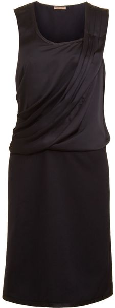 Bottega Veneta Sleeveless Drape Front Dress in Blue (midnight) - Lyst