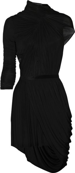 Alexander Wang Asymmetric Finejersey Dress in Black - Lyst