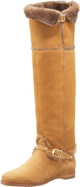 over knee shearling boots