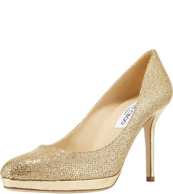 Jimmy Choo Glitter-fabric Platform Pump - Lyst