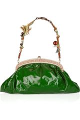 Marni Embellished Patent-leather Shoulder Bag