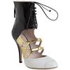 Miu Miu Black Tooled Leather Cutout Booties in Multicolor (black) - Lyst