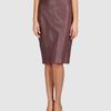 Diane Von Furstenberg Leather Skirt in Purple - Lyst