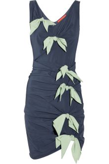 Z Spoke by Zac Posen Bow-embellished Silk-blend Dress - Lyst